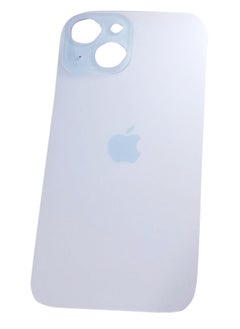 Replacement glass back for iPhone 15, titanium, blue