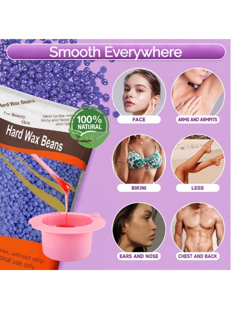 Aura Select Hair Removal Epilator Waxing System– 500ml PTC Fast Heating Wax Heater Machine with Adjustable Temperature, Includes  Silicone Pot & Silicone Spatula, 2×100g Wax Beans, Home Professional Wax Heater (Black) - Image 3