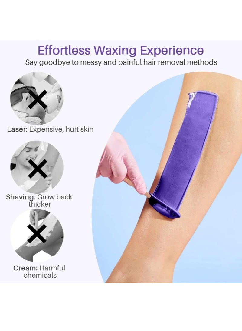 Aura Select Hair Removal Epilator Waxing System– 500ml PTC Fast Heating Wax Heater Machine with Adjustable Temperature, Includes  Silicone Pot & Silicone Spatula, 2×100g Wax Beans, Home Professional Wax Heater (Black) - Image 5