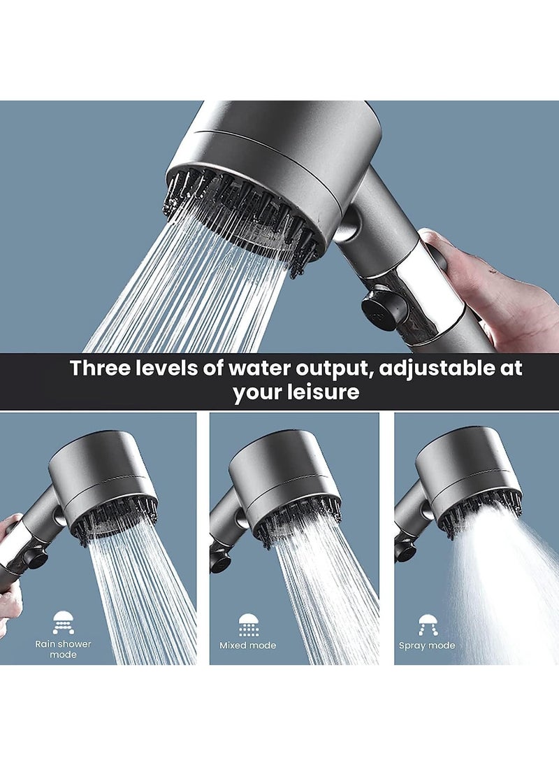Necomi Handheld Shower Head, Removable Shower Head Accessories, 3-Mode Multi-Function Massage Shower Head - Image 2