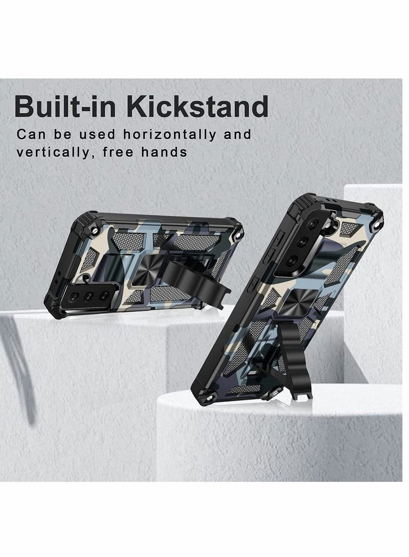 Y&D Case for Samsung S21 FE Camouflage Cover ​with Stand Kickstand Support Magnetic Car Mount Military Grade Rugged Armor Shockproof Galaxy 5G 6.4'' - Image 4