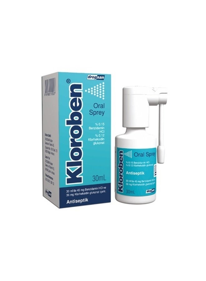 Kloroben Oral Spray 30ml – Antiseptic & Anti-Inflammatory Spray for Mouth and Throat Care - Image 2