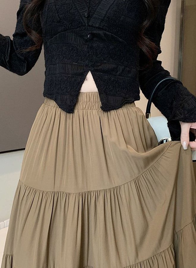 YUNIQEE Flared Maxi Skirt for Women - Image 4