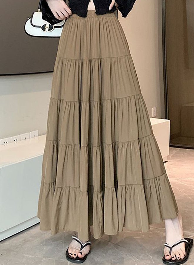 YUNIQEE Flared Maxi Skirt for Women - Image 3
