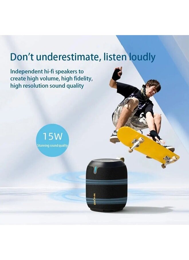 W-KING - W-KING D120 Wireless Speaker, Outdoor, IPX6, Waterproof, 15W Output Power, Portable Large Battery, Extra Heavy Bass - Image 1