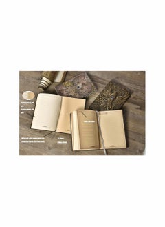 Y&D Hardback Notebook A5 Lined, Vintage Leather Journal Notebook, Embossed Handmade Writing Diary, Brown and Ivory Pages Note Book, Birthday Gift for Women Men Friends Kids, Colorful  - Image 5