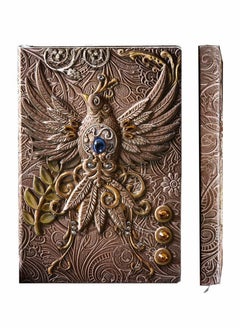 Y&D Hardback Notebook A5 Lined, Vintage Leather Journal Notebook, Embossed Handmade Writing Diary, Brown and Ivory Pages Note Book, Birthday Gift for Women Men Friends Kids, Colorful  - Image 1