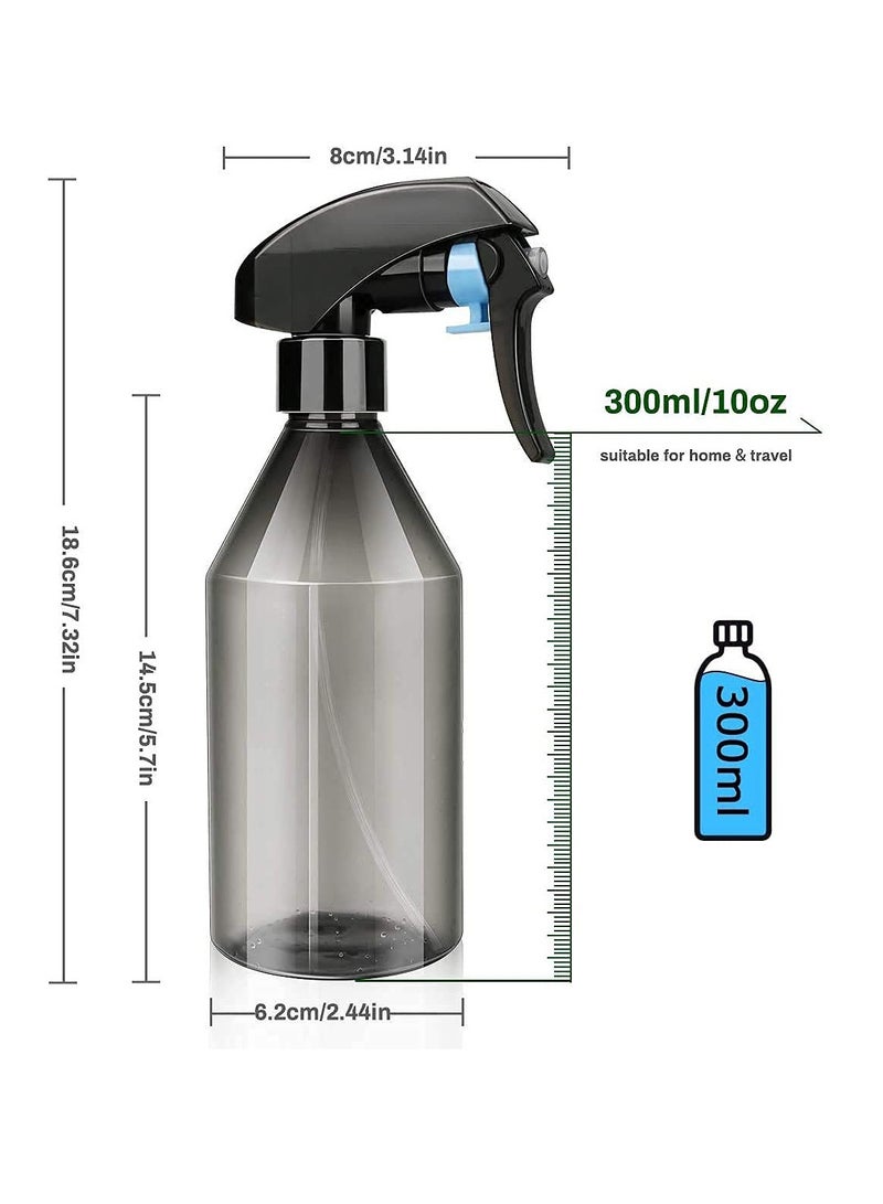 KASTWAVE 2 Pcs Spray Bottles, 300ml Empty Watering Spray Bottles, Adjustable Leak-proof Clear Squirt Containers for Cleaning, Gardening, Disinfect, Hair Cut - Image 2