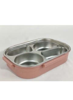 HTH 4 Compartments Lunch Box Insulated Bento Box 1300 ml Size Food Container Leakproof for Kids and Adults Including Reusable Stainless Steel Cutleries with Storage Slot Microwave Safe Lunch Box  - Image 4