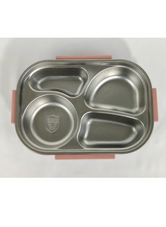 HTH 4 Compartments Lunch Box Insulated Bento Box 1300 ml Size Food Container Leakproof for Kids and Adults Including Reusable Stainless Steel Cutleries with Storage Slot Microwave Safe Lunch Box  - Image 5