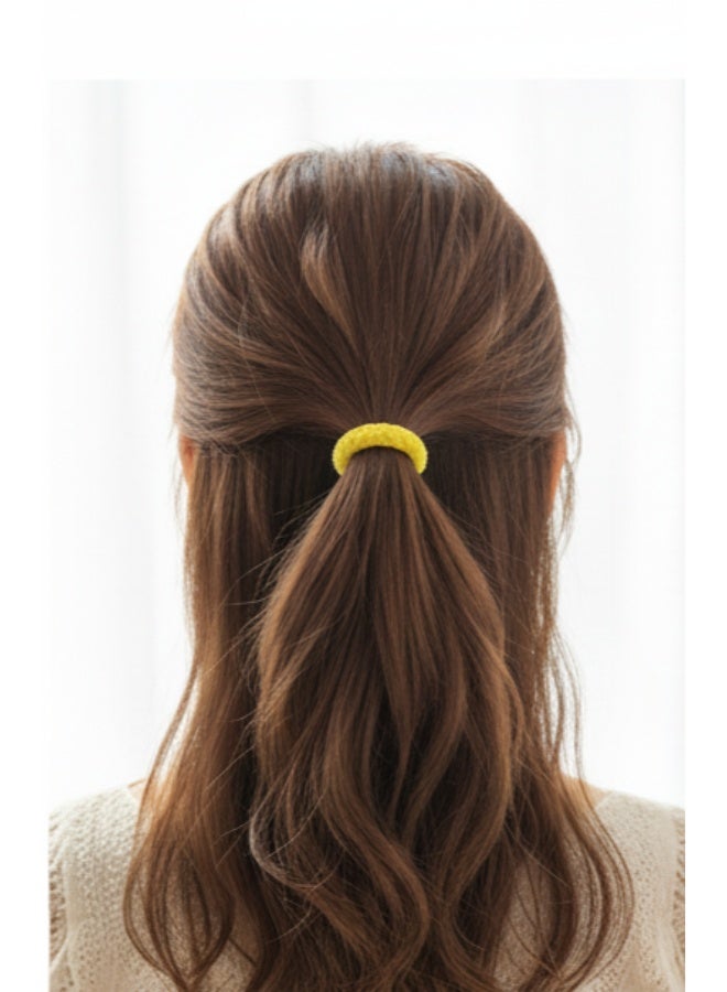 Set of 8 Elegant Black Hair Ties – Soft & Comfortable for All Hairstyles - Image 4