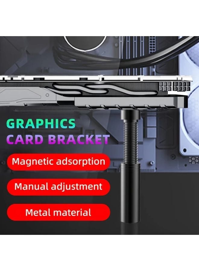 قوس بطاقة رسومات مغناطيسي عالي الجودة أسود - قابل للتمديد والتعديل - دعامة معدنية متينة - Image 2