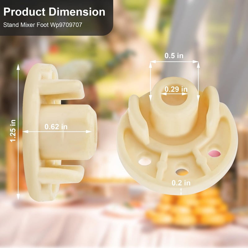 prime&swift 9709707 Mixer Bottom Rubber Foot fit for Kitchen Aid Tilt Head Stand Mixer KSM150 KSM152 KSM154 KSM155 KSM158 KSM160,Replace WP9709707 AP4326634 PS1488432,Rubber,5 Pack,prime&swift - Image 3