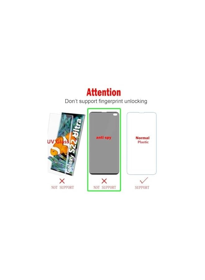 بروماس واقي شاشة Galaxy S22 Ultra 5G، زجاج مقوى للأشعة فوق البنفسجية يغطي الشاشة بالكامل، صلابة 9H، مضاد للخدش، واقي شاشة مضاد لبصمات الأصابع لهاتف Galaxy S22 Ultra 5G شفاف - Image 5