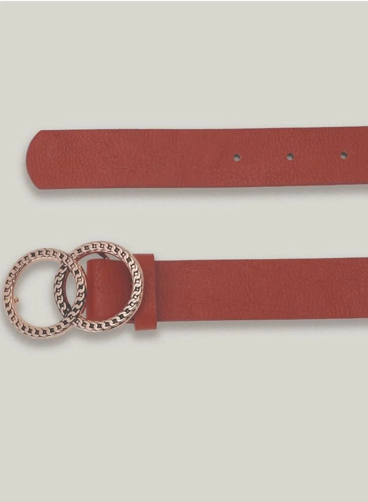 Amica AMICA Vegan Leather Studded Belt - Brown