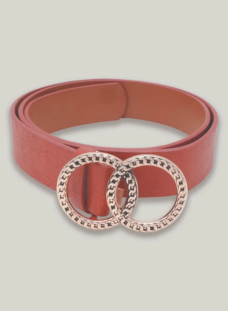 Amica AMICA Vegan Leather Studded Belt - Brown
