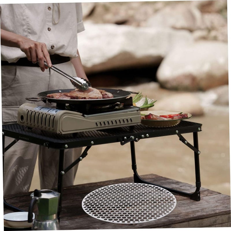 Hemobllo Round Stainless Steel Grill Mesh Bbq Grilling Mat Outdoor Barbecue Equipment Car Grill Mesh Food Cover Net - Image 3