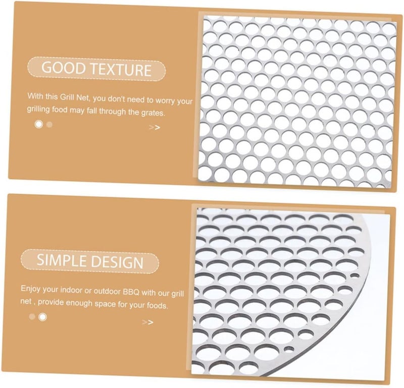 Hemobllo Round Stainless Steel Grill Mesh Bbq Grilling Mat Outdoor Barbecue Equipment Car Grill Mesh Food Cover Net - Image 5
