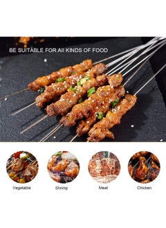 GO2CAMPS GO2CAMPS Barbeque Flat Bamboo Stick 50-Pieces Set, 45 cm x 9.0 cm Size  - Image 2