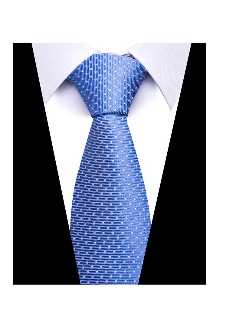 Generic - Polyester Dotted Necktie Blue - Image 1