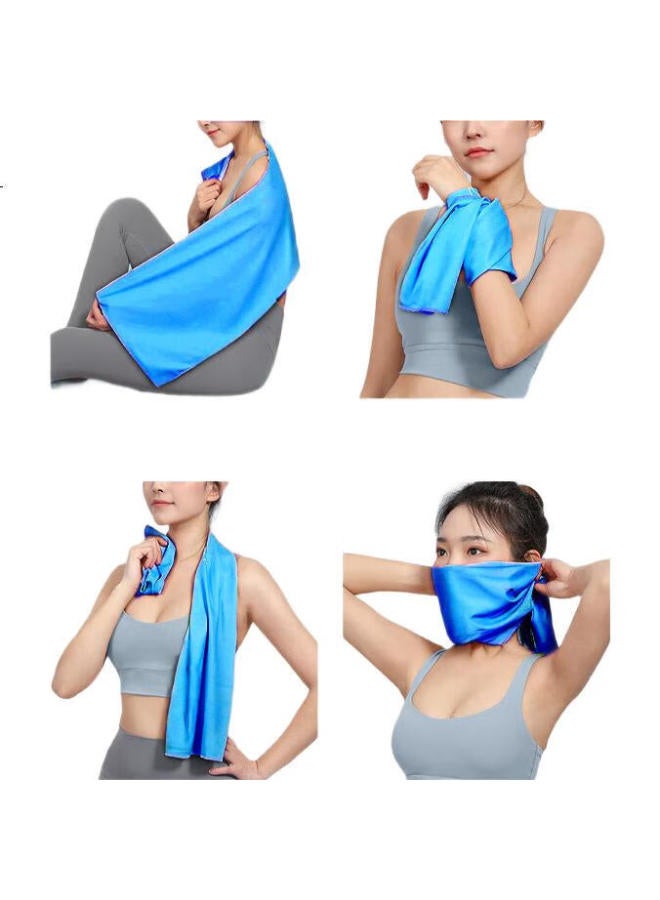 Dweck Sports Towel, Cooling Sweat-Wiping, Running Ice Silk Towel, Yoga Quick-Drying Sweat-Wiping, For Men And Women, Running Portable, 2-Pack - Image 1