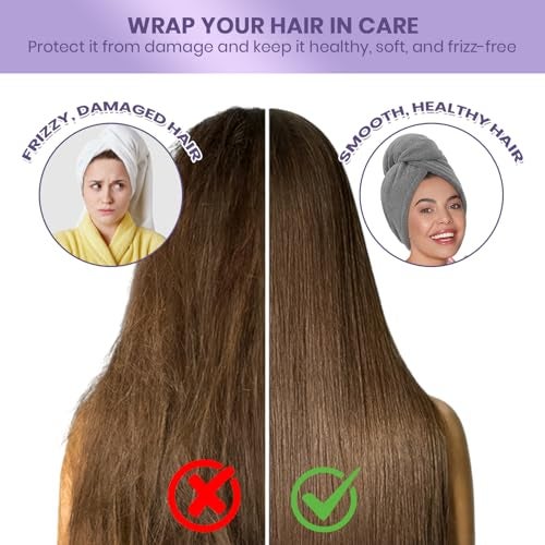 MAXOSHINE Hair Towel Wrap for Women-Quick Drying Microfiber Towel for Hair with Elastic Loop for Tying-Super Absorbent Head Towels Wrap for Ladies Hair Turban, Pista Green Pack of 1 - Image 3