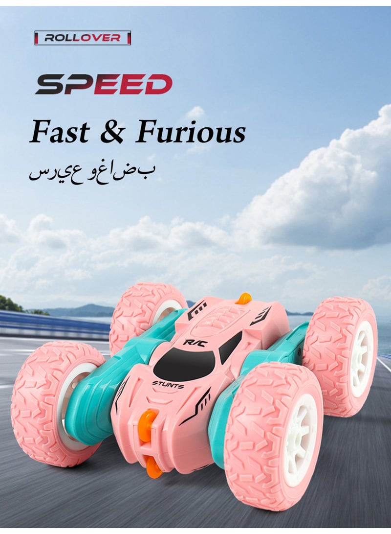 Super Stunt High-Speed Racing Double-Sided 4WD 360 Degree Flipping Rotating 2.4 GHz Remote Control Rechargeable Stunt Car - Image 5