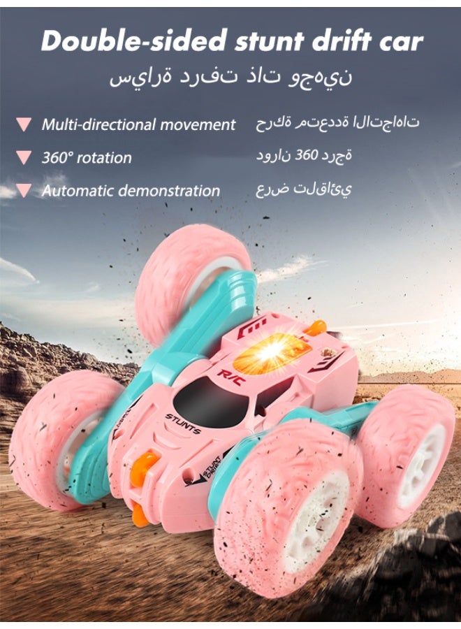 Super Stunt High-Speed Racing Double-Sided 4WD 360 Degree Flipping Rotating 2.4 GHz Remote Control Rechargeable Stunt Car - Image 2