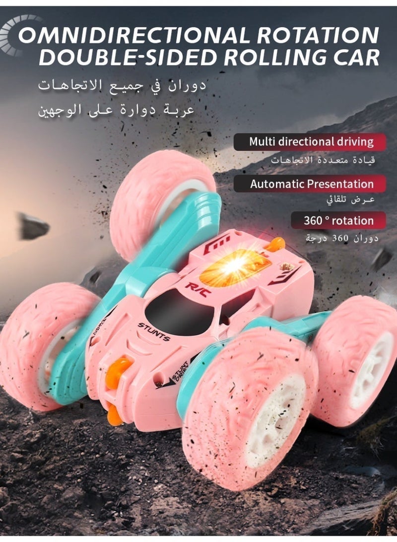 سيارة سباق فائقة السرعة ذات دفع رباعي مزدوجة الجوانب قابلة للانقلاب 360 درجة وتدور 2.4 جيجاهرتز تعمل بالتحكم عن بعد وقابلة لإعادة الشحن - Image 3