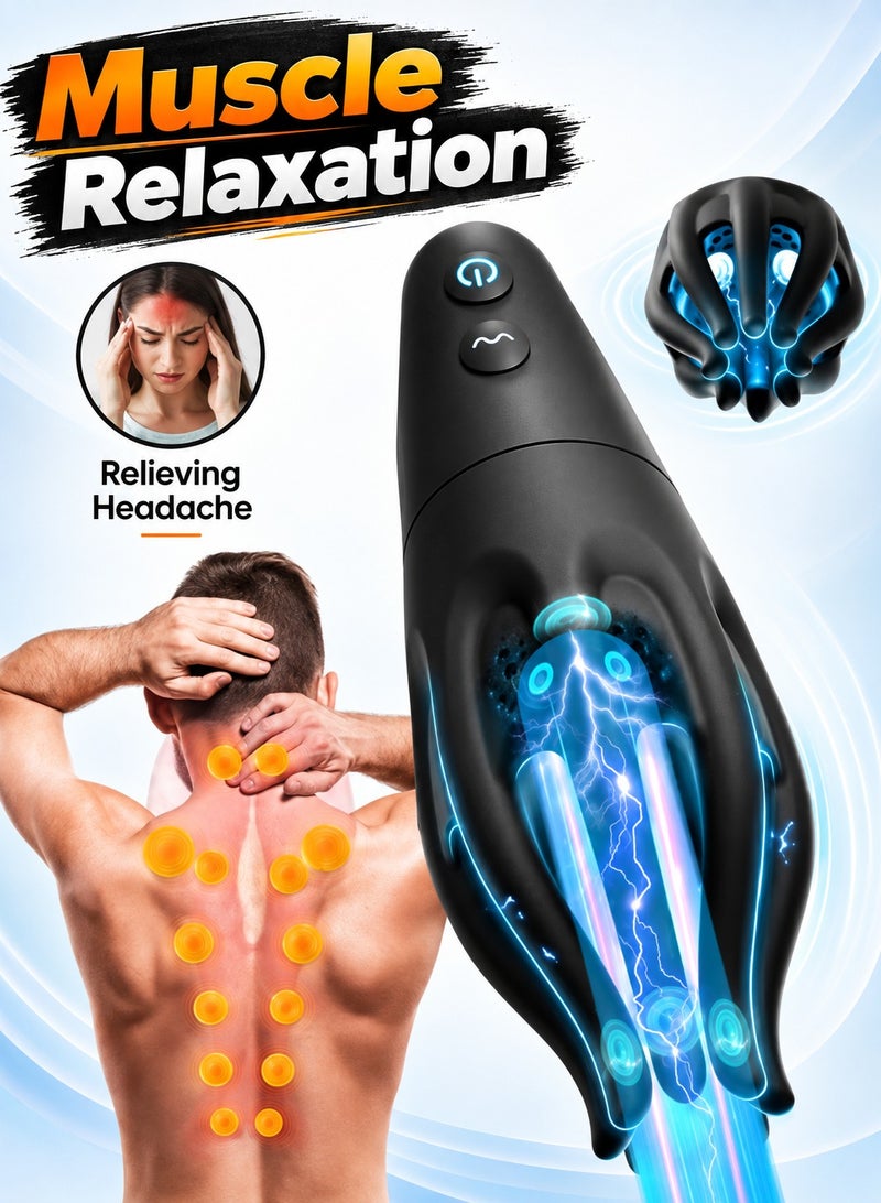 Deep Tissue Muscle Massager for Back, Shoulder, Neck and Legs, Handheld Body Massager for Muscle Relaxation