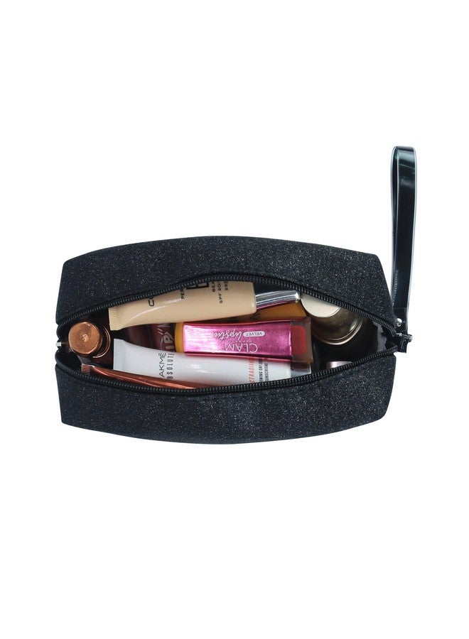 NFI essentials Makeup Pouch Cosmetic Pouch Vanity Case Jewellery Pouch Stationery Pencil Case Travel Organiser Travel Pouch Bag with Detachable Handle - Image 2