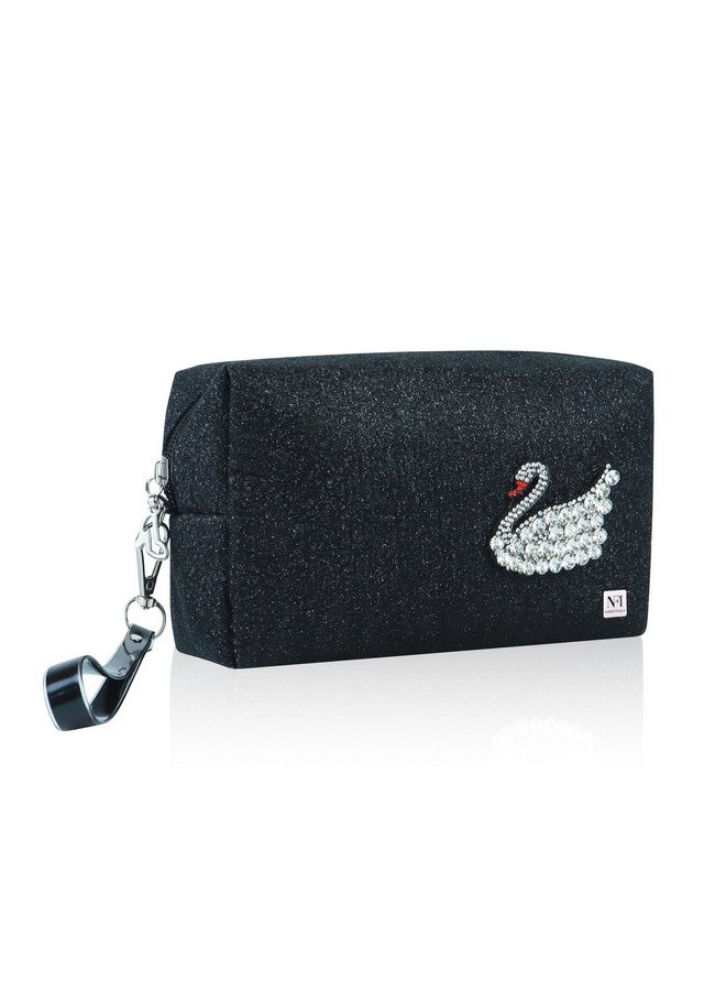 NFI essentials Makeup Pouch Cosmetic Pouch Vanity Case Jewellery Pouch Stationery Pencil Case Travel Organiser Travel Pouch Bag with Detachable Handle - Image 1