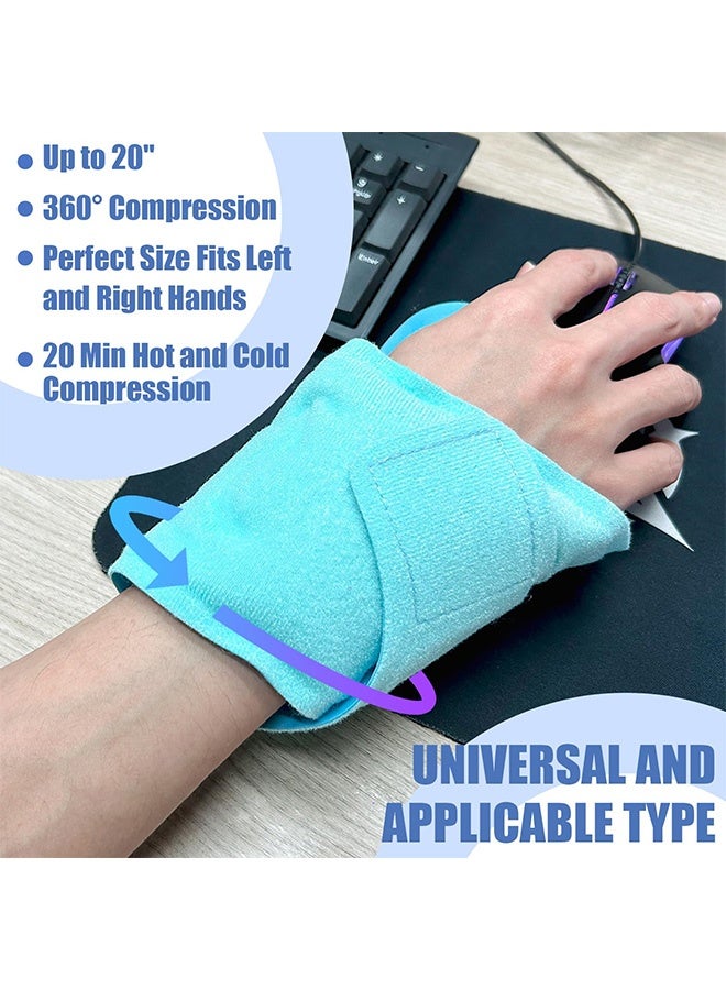 بونيتو ضمادة ثلجية للمعصم لتخفيف آلام النفق الرسغي، ضمادات ثلجية ساخنة وباردة قابلة لإعادة الاستخدام، دعامة للمعصم للإصابات، ضمادة ثلجية قابلة للتعديل لتخفيف الألم، التهاب المفاصل، التهاب الأوتار، الرباط الصليبي الأمامي، التورم، الكدمات، هدية للرجال والنساء بعد الجراحة - Image 4