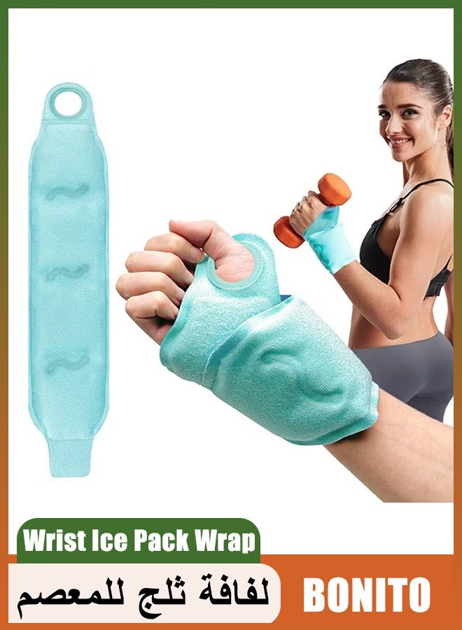 بونيتو ضمادة ثلجية للمعصم لتخفيف آلام النفق الرسغي، ضمادات ثلجية ساخنة وباردة قابلة لإعادة الاستخدام، دعامة للمعصم للإصابات، ضمادة ثلجية قابلة للتعديل لتخفيف الألم، التهاب المفاصل، التهاب الأوتار، الرباط الصليبي الأمامي، التورم، الكدمات، هدية للرجال والنساء بعد الجراحة - Image 1