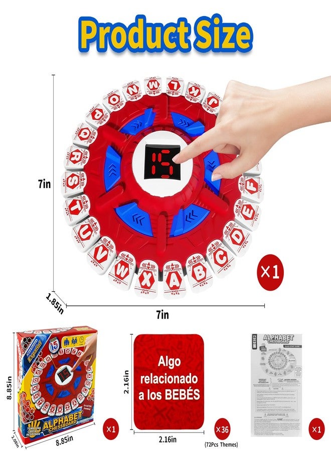 rytopt Juegos De Mesa, Juegos De Mesa En EspañOl, 24 Letters, 2-8 Players, 15-20 Minute Play Time, Board Games, Challenge Educational Vocabulary for Adults, Easter, Halloween, Christmas, Party Favors - Image 2