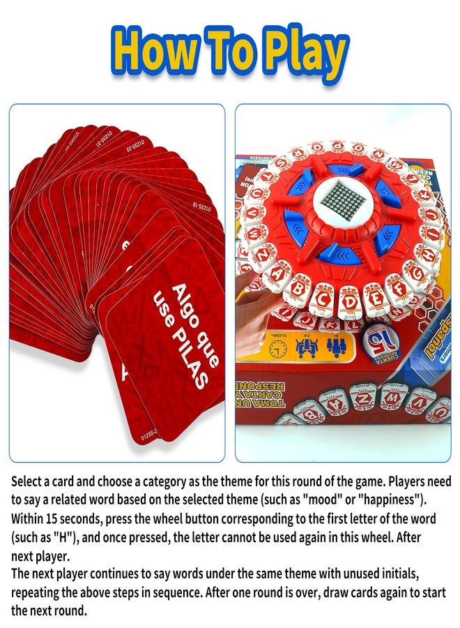 rytopt Juegos De Mesa, Juegos De Mesa En EspañOl, 24 Letters, 2-8 Players, 15-20 Minute Play Time, Board Games, Challenge Educational Vocabulary for Adults, Easter, Halloween, Christmas, Party Favors - Image 4