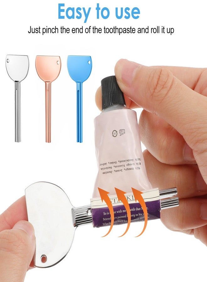salbsever 3PCS Metal Tube Squeezer Toothpaste Key Toothpaste Squeezer Tool Stainless Steel Dispenser Tube Squeezers Hand Cream Squeeze Key for Tubes Roller Set for Bathroom Cosmetic, Aids and Accessories - Image 3
