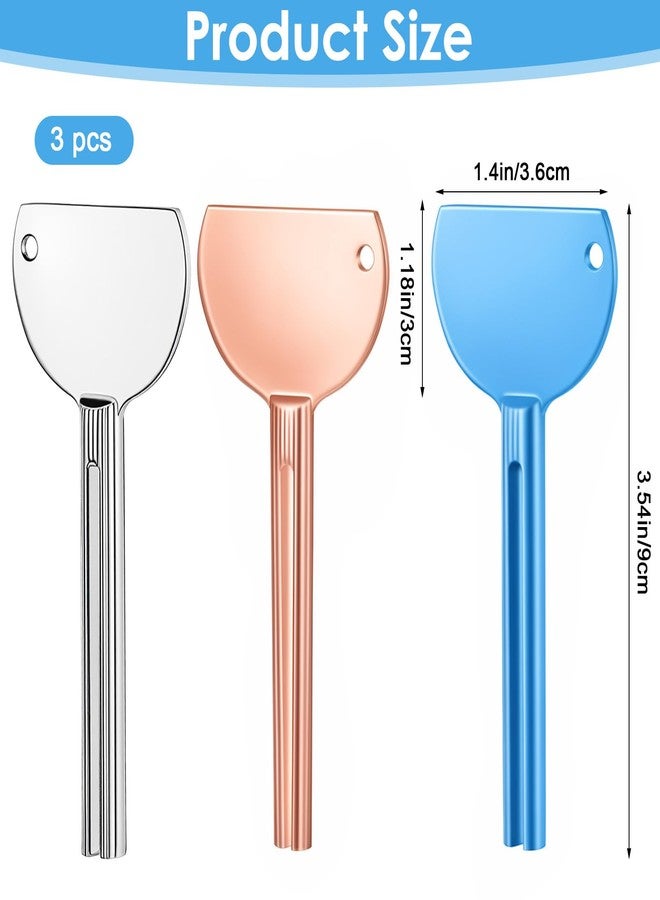 salbsever 3PCS Metal Tube Squeezer Toothpaste Key Toothpaste Squeezer Tool Stainless Steel Dispenser Tube Squeezers Hand Cream Squeeze Key for Tubes Roller Set for Bathroom Cosmetic, Aids and Accessories - Image 2