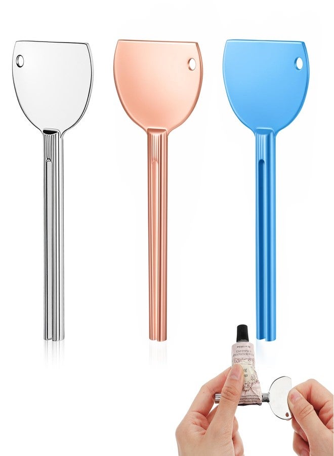 salbsever 3PCS Metal Tube Squeezer Toothpaste Key Toothpaste Squeezer Tool Stainless Steel Dispenser Tube Squeezers Hand Cream Squeeze Key for Tubes Roller Set for Bathroom Cosmetic, Aids and Accessories - Image 1