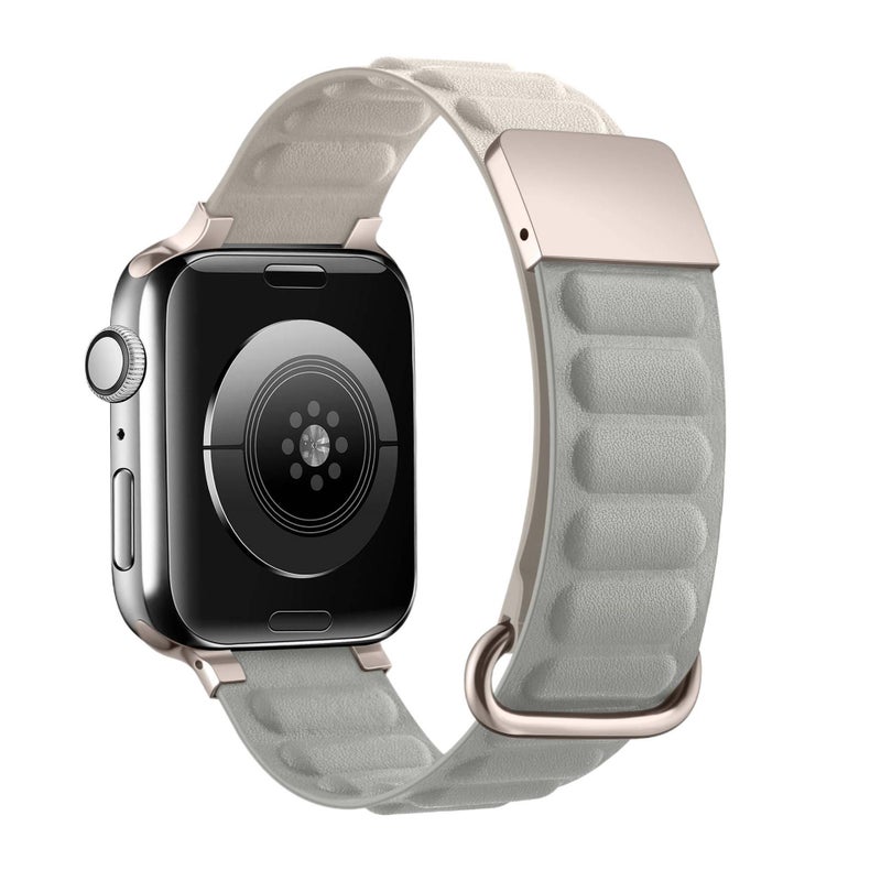 سوار ساعة ذكية سوار نايلون حلقي متوافق باللون رمادي قابل للتعديل مع Apple Watch 38/40/41/42/44/45/49mm بملاءمة قابلة للتعديل وحزام بديل - Image 1