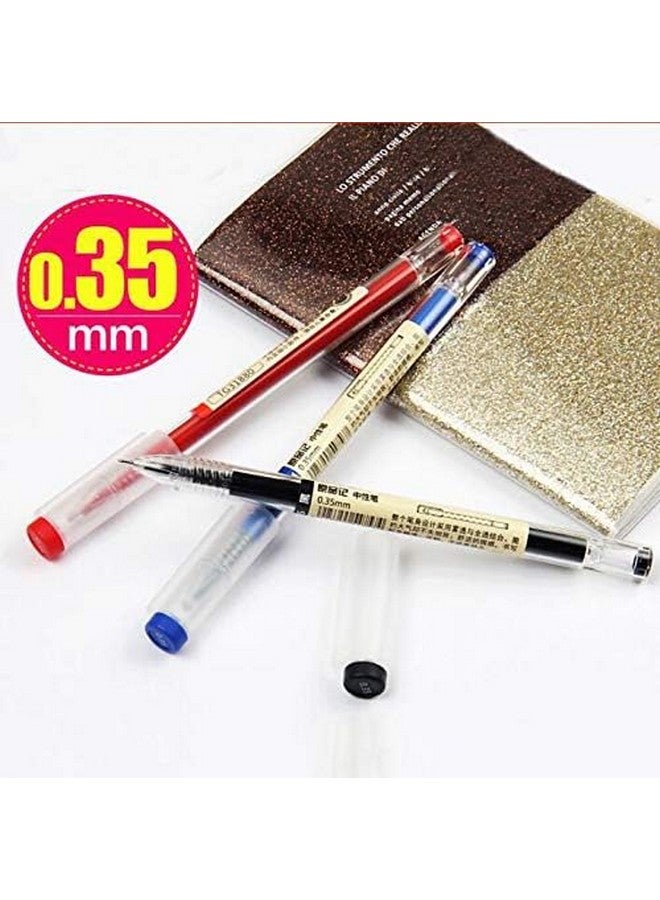 BEMLP Gel Ink Pen Extra fine point pens Ballpoint pen Liquid Ink Rollerball Pens 0.35mm Premium Quick Drying Pen for Japanese Office School Stationery Supply 12 Packs (4 Black 4 Blue 4 Red) - Image 4