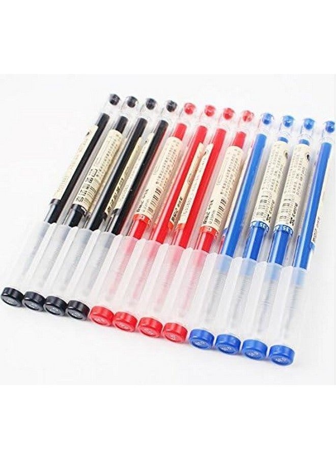 BEMLP Gel Ink Pen Extra fine point pens Ballpoint pen Liquid Ink Rollerball Pens 0.35mm Premium Quick Drying Pen for Japanese Office School Stationery Supply 12 Packs (4 Black 4 Blue 4 Red) - Image 2