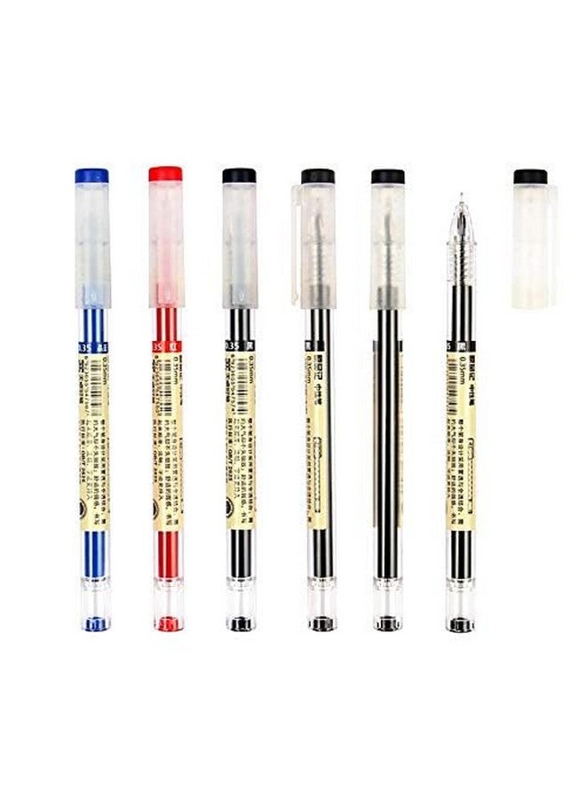 BEMLP Gel Ink Pen Extra fine point pens Ballpoint pen Liquid Ink Rollerball Pens 0.35mm Premium Quick Drying Pen for Japanese Office School Stationery Supply 12 Packs (4 Black 4 Blue 4 Red) - Image 3