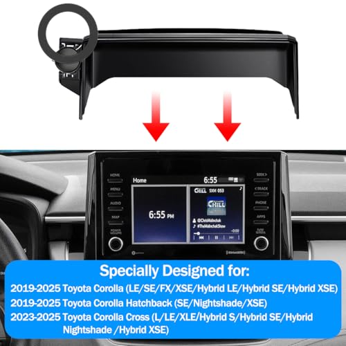 Hesanzol Car Phone Mount for 2019-2025 Toyota Corolla / 2019-2025 Toyota Corolla Hatchback / 2023-2025 Corolla Cross, Fits 8-Inch Touchscreen, for MagSafe Magnetic Car Phone Holder, Toyota Corolla Accessories - Image 2