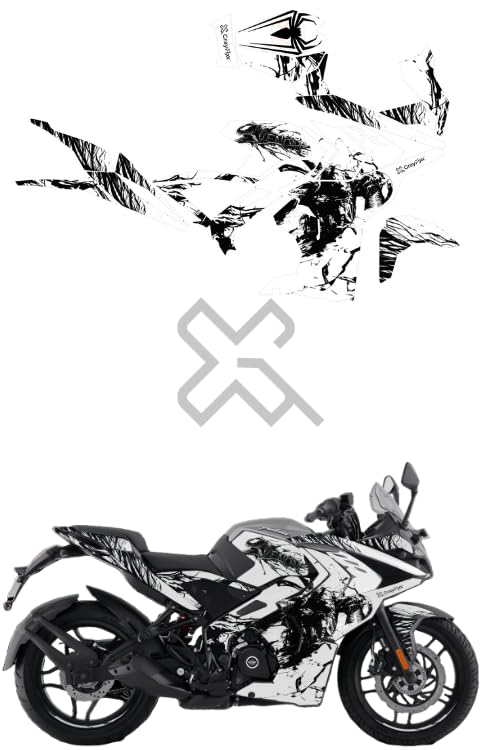 Grayfixx Venom Edition Full Body Sticker for Pulsar RS 200 | Printed in Premium Gloss Vinyl with FPF(Fade Protection Film), Water Proof, Precut Sticker, Pack of 1 for Both Side - Image 1