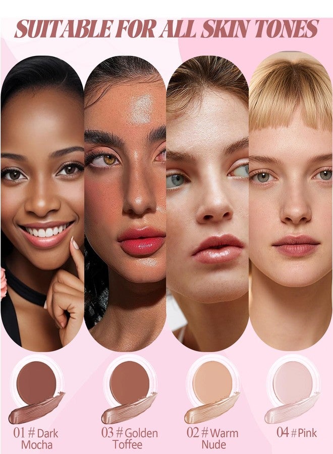 Lestpola Under Eye Brightener Concealer, Waterproof Full Coverage Color Corrector Concealer for Dark Circles, Hydrating Nourishing Long-Lasting Under Eye Brightening Cream Concealing with Puff, 01# Dark Mocha - Image 4