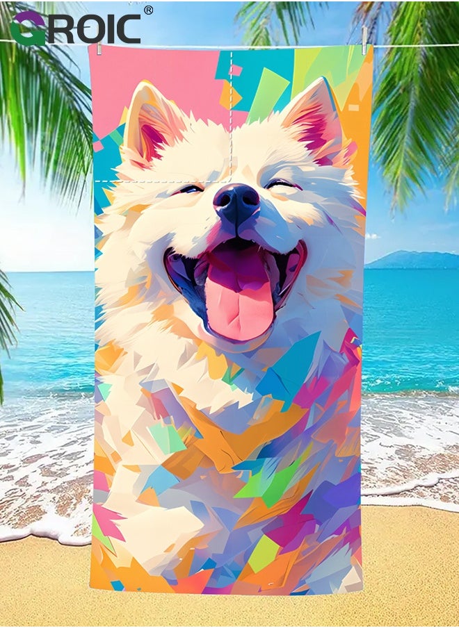 GROIC Microfiber Beach Towel,Beach Towel Bag, 63''x31'' Large Towels, Lightweight Compact Quick Dry Absorbent Pool Towel for Bath,Camping,Swimming,Travel Accessories,Compact Towels for Swimming Pool  - Image 4