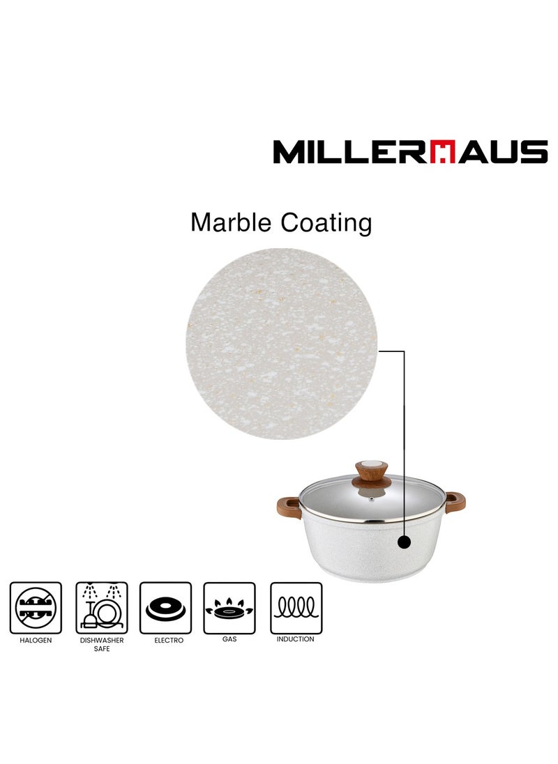 MILLERHAUS Millerhaus Casserole Dia 20cm, High-Quality Non-Stick Coating Compatibility  - Image 4