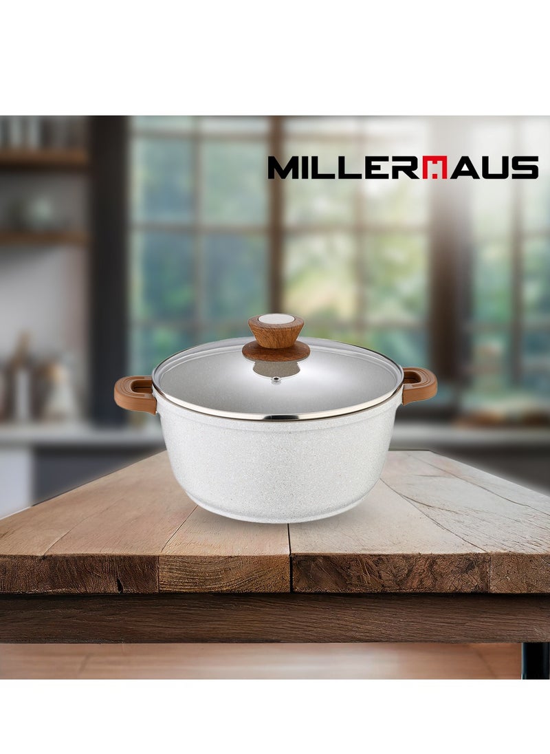 MILLERHAUS Millerhaus Casserole Dia 20cm, High-Quality Non-Stick Coating Compatibility  - Image 3