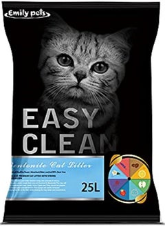 Emily pets Cat litter Fresh Scented Bentonite Cat Litter. is 99% dust free.Your cat will leave no foot prints after stepping out of the tray. 25 Scented Apple
